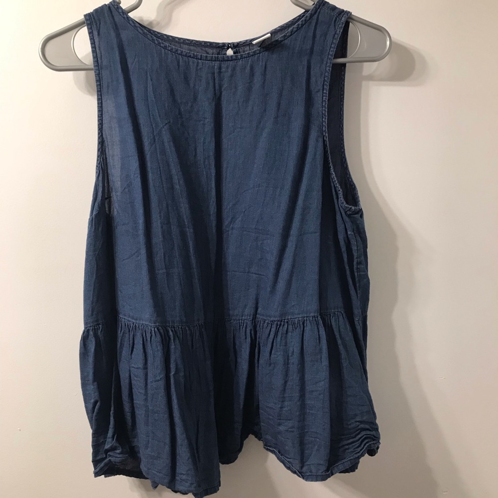 Denim like peplum tank!!